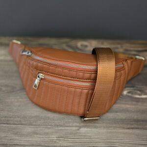 Waist Bag And Sandals Copper Brown Color